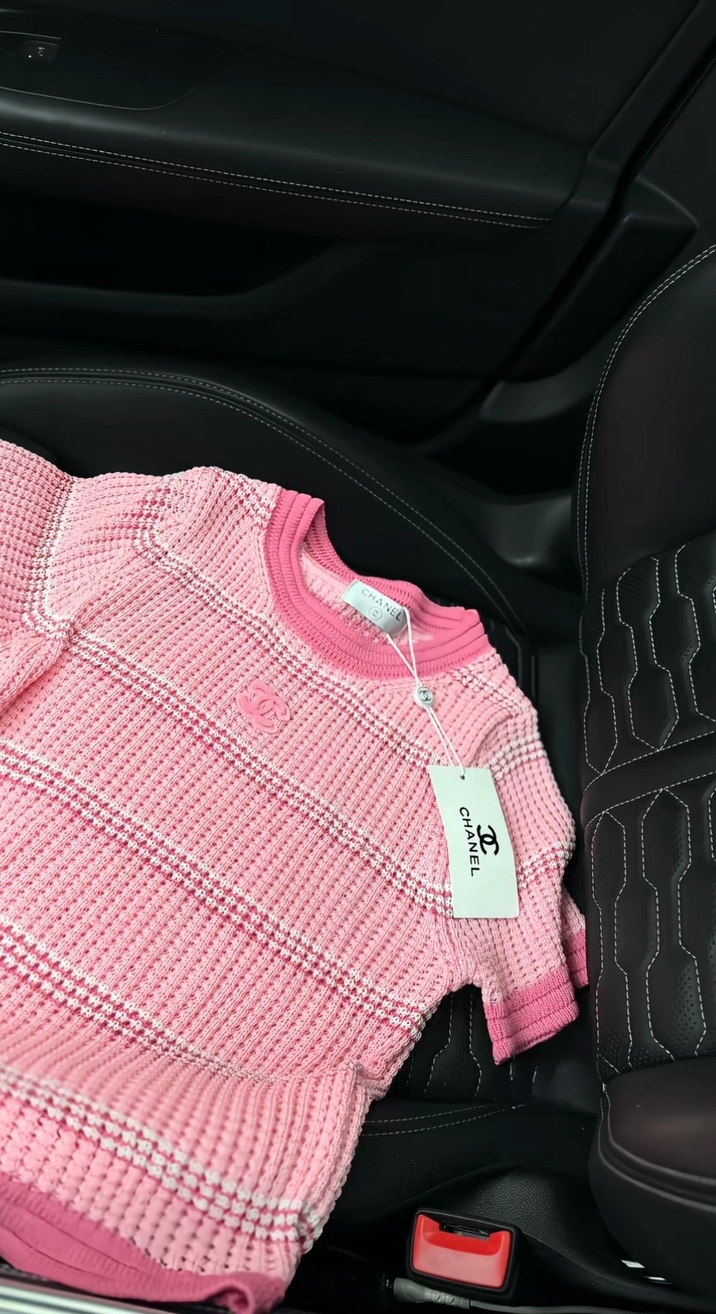 Chanel rose à rayure