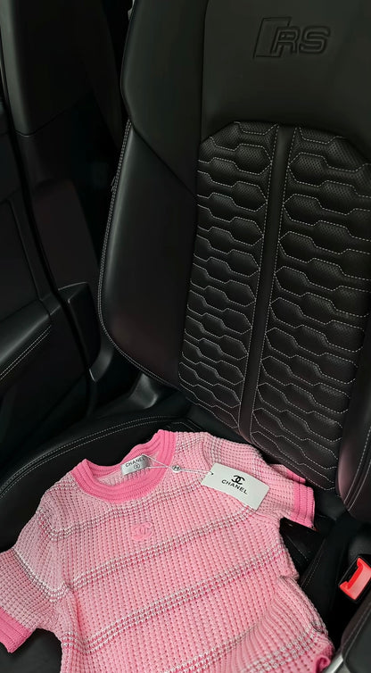 Chanel rose à rayure